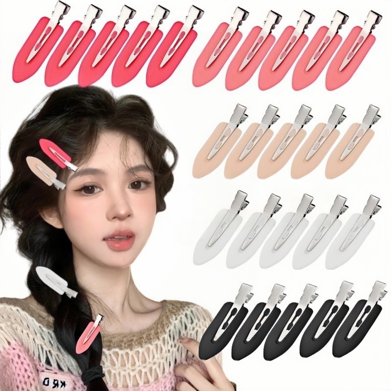 Makeup Beauty Set - 10個/セット 女性用ノーベンドシームレスヘアクリップ - サイドバングヘアピン - スタイリングダックビルクリップ