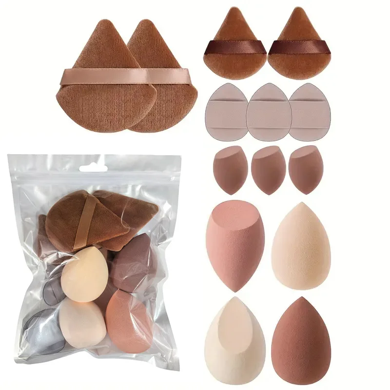 Beauty Bay Makeup - 14 個メイクスポンジセット美容スポンジブレンダー Triangel パウダーパフミニメイクアップスポンジ液体ファンデーションコンシーラークリーム