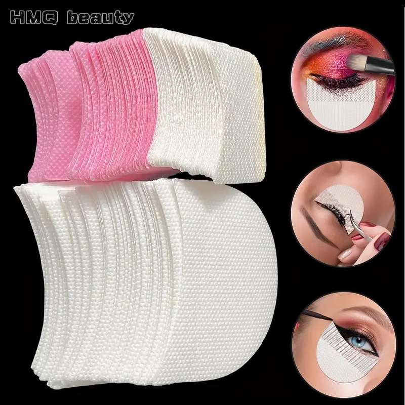 Beauty Makeup Eyeshadow - 使い捨て綿まつげパッチステッカーまつげ除去用アイシャドウシールドアイパッドパッチまつげエクステンションメイクツール