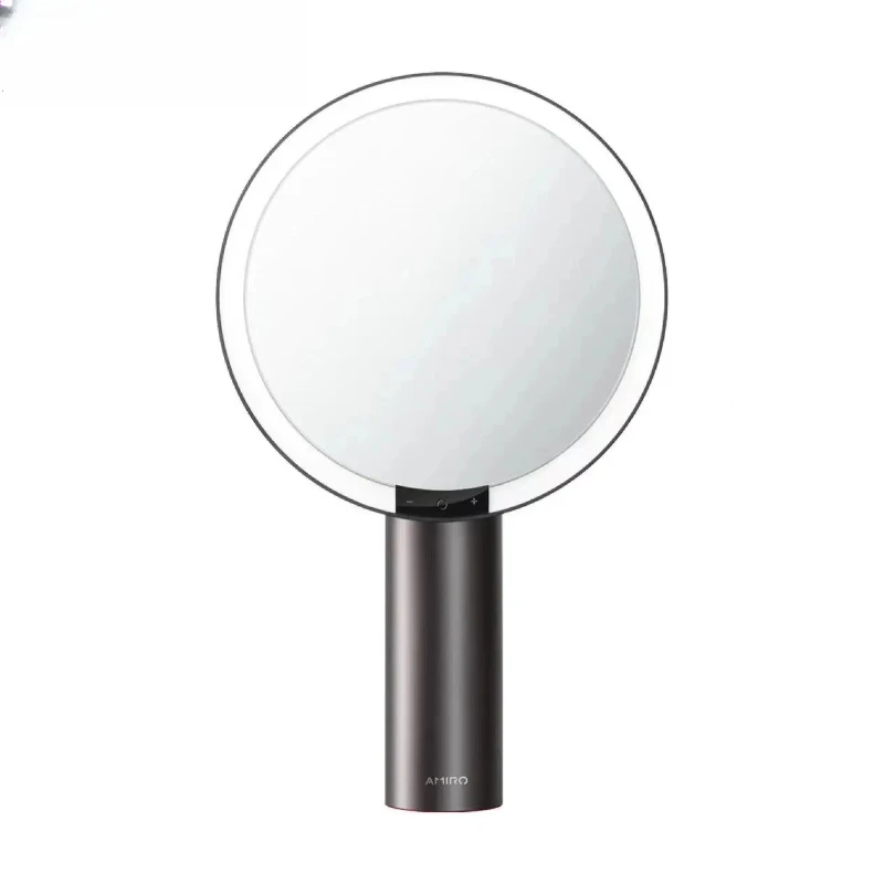 Beauty Makeup Definition - O2小型黒色ミラー化粧鏡LEDデイライトドレッシングビューティーミラー補助光インテリジェント高解像度デスクトップ
