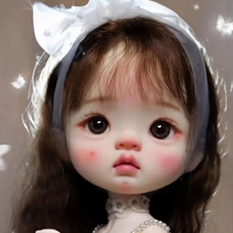 Just Beauty Makeup - アンバーガールヘッド樹脂製ドールパーツ、美しいメイクアップヘッド、ドールヘッドのみ SD BJD、1/6スケール、25cm、高品質ヘッドのみ