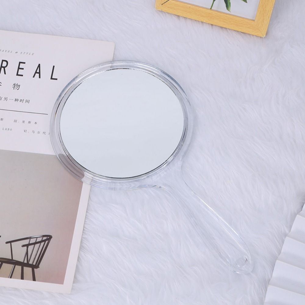 Beauty Makeup Definition - 高精細ハンドル付き両面ミラー手持ちプラスチック美容化粧鏡滑らかで透明な3倍拡大鏡