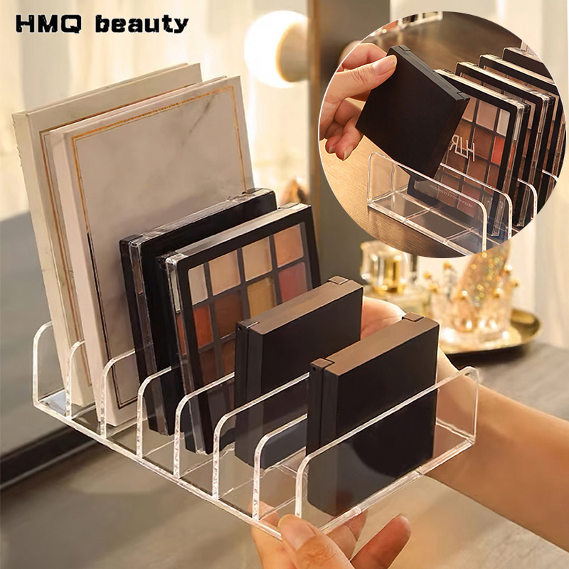 Beauty Makeup Eyeshadow - 7 コンパートメントメイクアップオーガナイザーデスクトップアイシャドウパレットディスプレイボックスメイクアップブラッシュ化粧品棚メイクアップツール収納ホルダー