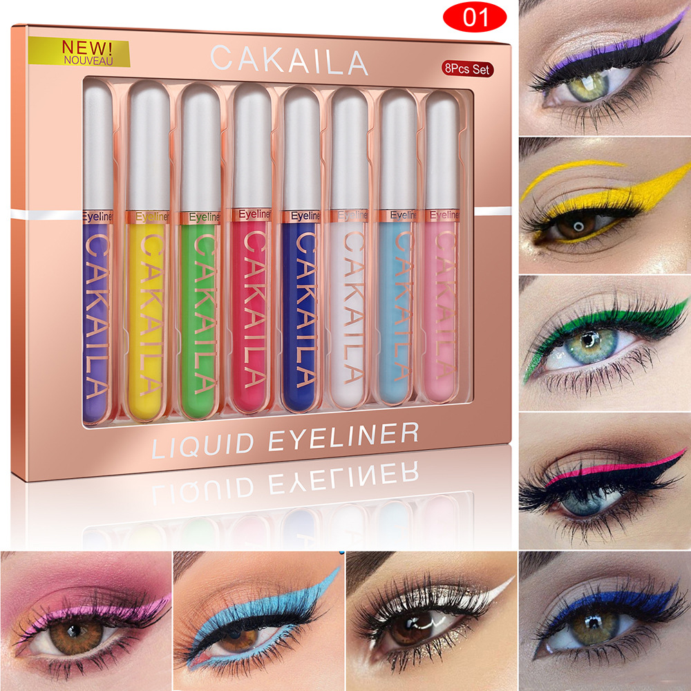 8 色セット防水アイライナーペン長持ちするグリッター & カ - Beauty Makeup Eyeshadow のレビューと価格