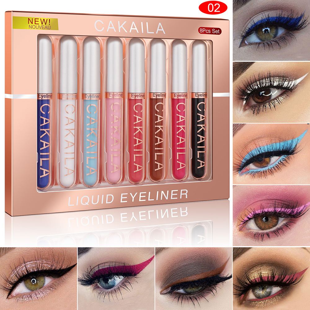 8 色セット防水アイライナーペン長持ちするグリッター & カ - Beauty Makeup Eyeshadow のレビューと価格
