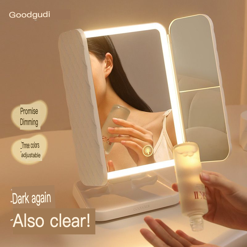 グディ LED メイクアップミラー 高解像度 テーブルトップ - Beauty Makeup Definition のレビューと価格
