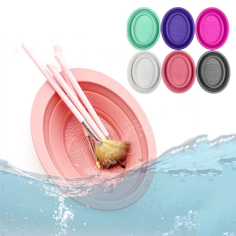 ソフトシリコーン化粧ブラシクリーナー折りたたみパウダーパフク - Beauty Makeup Eyeshadow のレビューと価格