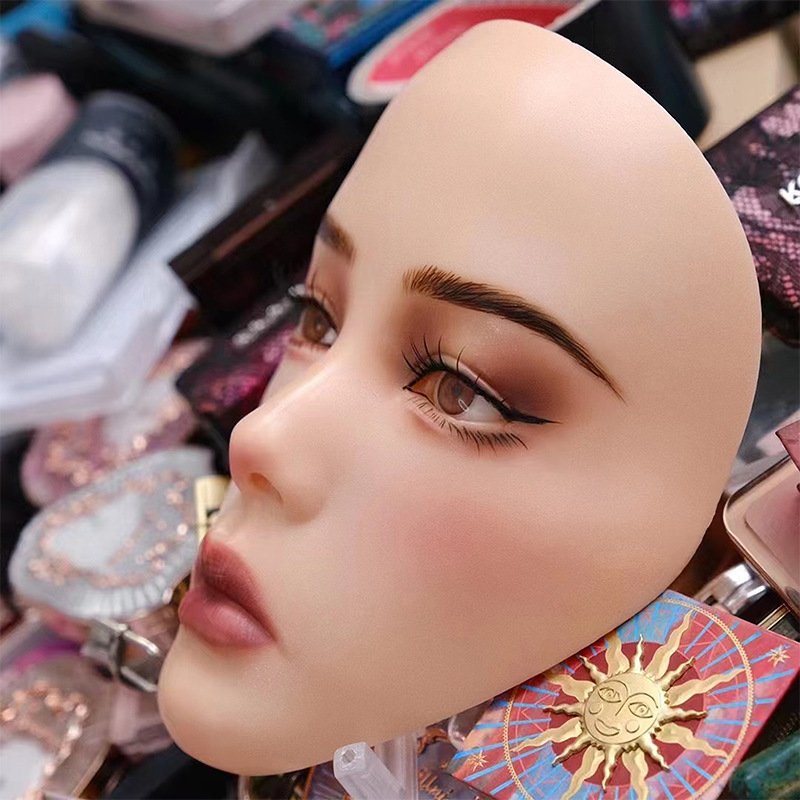 再利用可能なシリコンメイクアップボード,目と顔のモデル,美容 - Beauty Makeup Training のレビューと価格