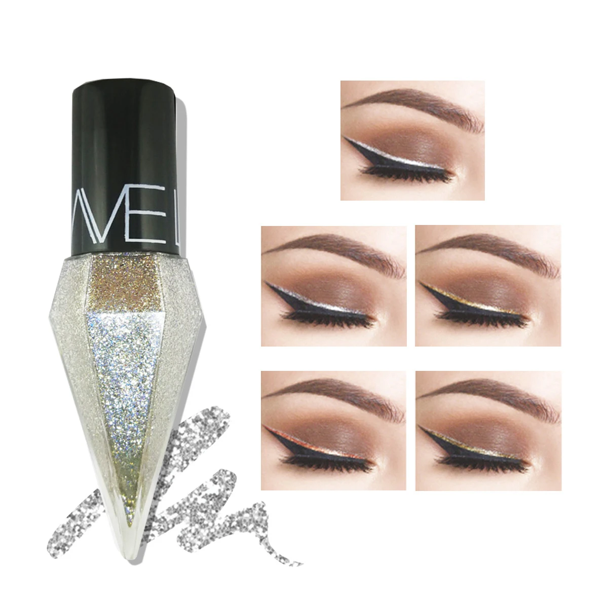 5 ピース/セット光沢のあるアイライナーアイシャドウ防水シル - Beauty Makeup Eyeshadow のレビューと価格