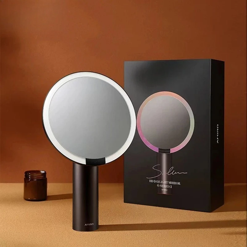 O2小型黒色ミラー化粧鏡LEDデイライトドレッシングビューテ - Beauty Makeup Definition のレビューと価格