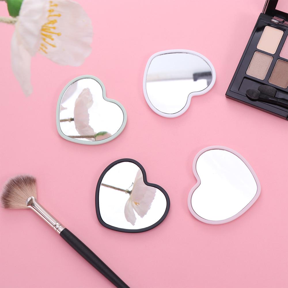 現代の片面ハート型ミラー手持ち小型手持ちミラー高精細美容化粧 - Beauty Makeup Definition のレビューと価格