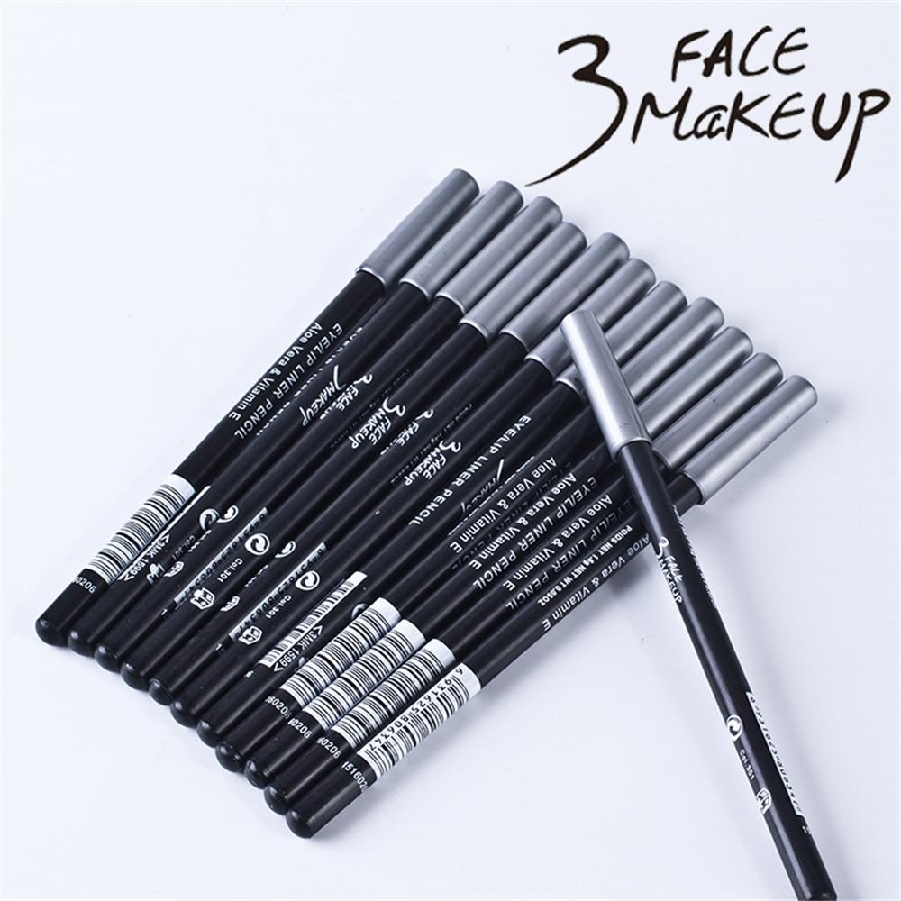 防水木製ペンシル女性用メイクアップアイライナーペン - Beauty Makeup Eyeshadow のレビューと価格