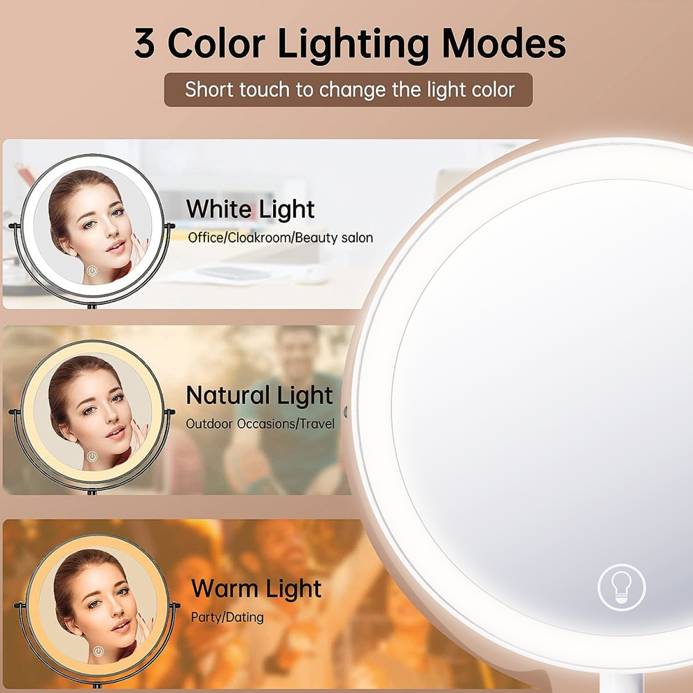 Itel Imm-01 LEDメイクアップミラー、スマートタ - Beauty Makeup Definition のレビューと価格