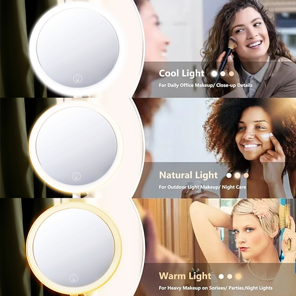 Itel Imm-01 LEDメイクアップミラー、スマートタ - Beauty Makeup Definition のレビューと価格