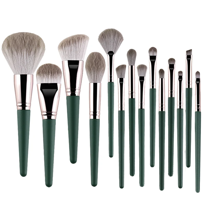 14 個のメイクブラシソフトふわふわメイクツール化粧品パウダ - Beauty Makeup Eyeshadow のレビューと価格