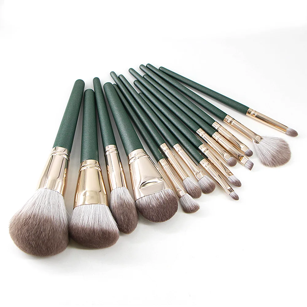 14 個のメイクブラシソフトふわふわメイクツール化粧品パウダ - Beauty Makeup Eyeshadow のレビューと価格