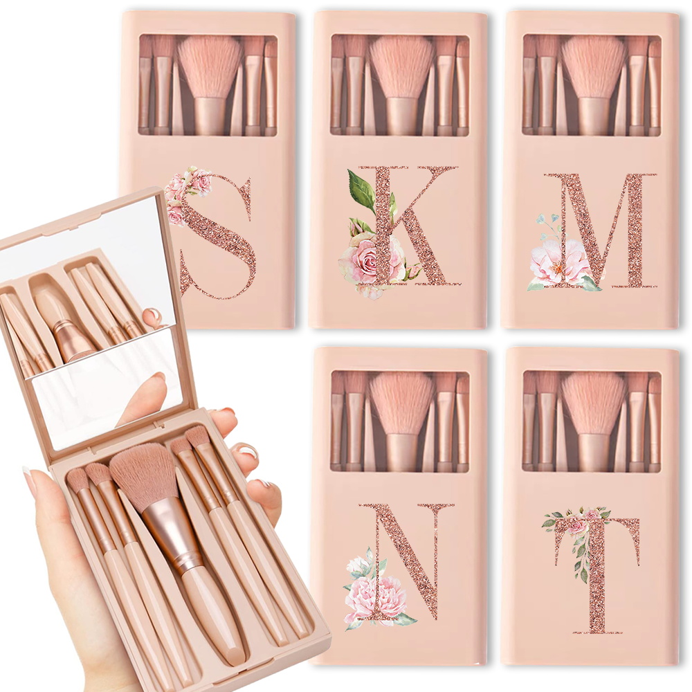 5 個の化粧ブラシキットミラーとケース付き折りたたみボックス - Makeup Beauty Set のレビューと価格