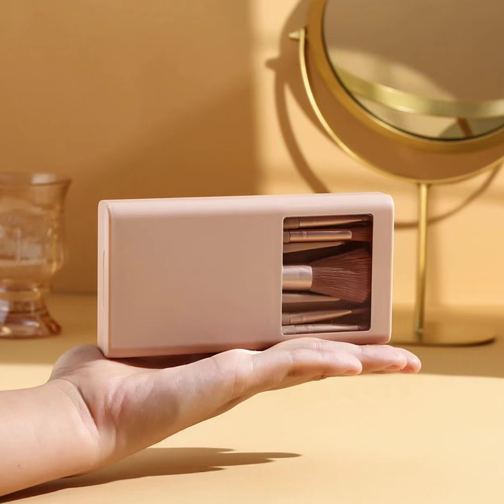 5 個の化粧ブラシキットミラーとケース付き折りたたみボックス - Makeup Beauty Set のレビューと価格