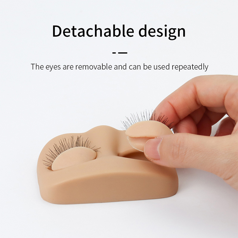まつげエクステンション練習ヘッド取り外し可能なまぶたフラット - Beauty Makeup Training のレビューと価格