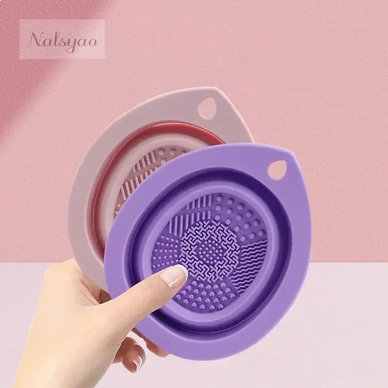 シリコン製折りたたみ式メイクブラシクリーナーボックス、パウダ - Beauty Makeup Eyeshadow のレビューと価格