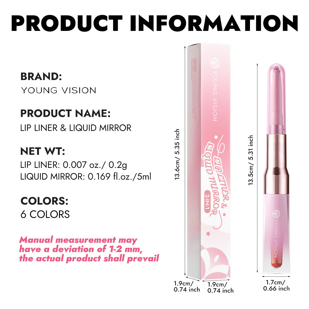 ダブルヘッドリップペンシル ミラー付きグロスリップグレイズ  - Beauty Makeup Definition のレビューと価格